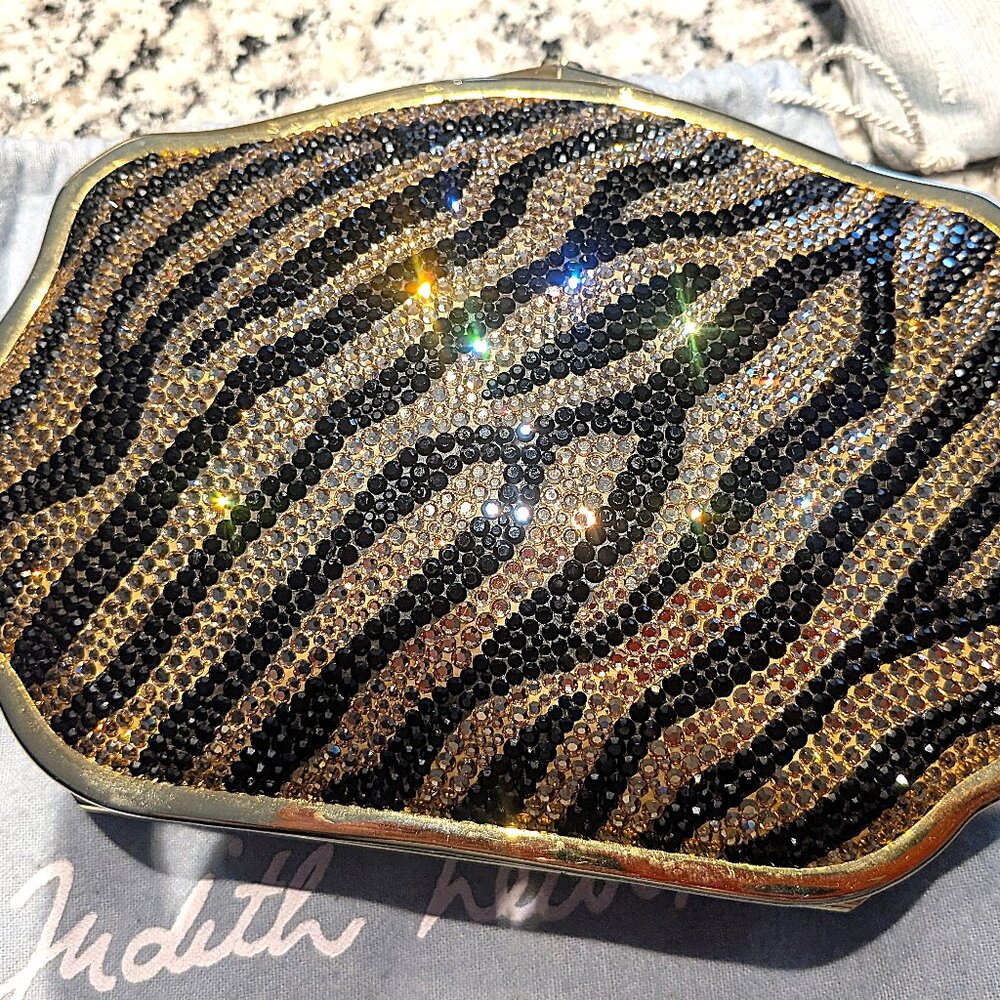 JUDITH LEIBER -- VINTAGE MINAUDIERE -- TIGER STRIPES